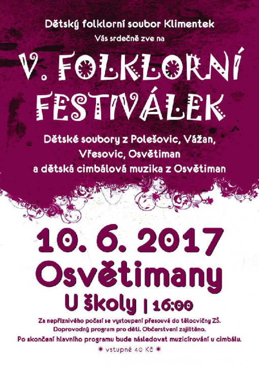 V. Folklorní festiválek